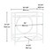 Sauder Int Lux Bar Cart Silver/glass 3a , Two, safety-tempered glass shelves for added elegance 433831 - alternate 4